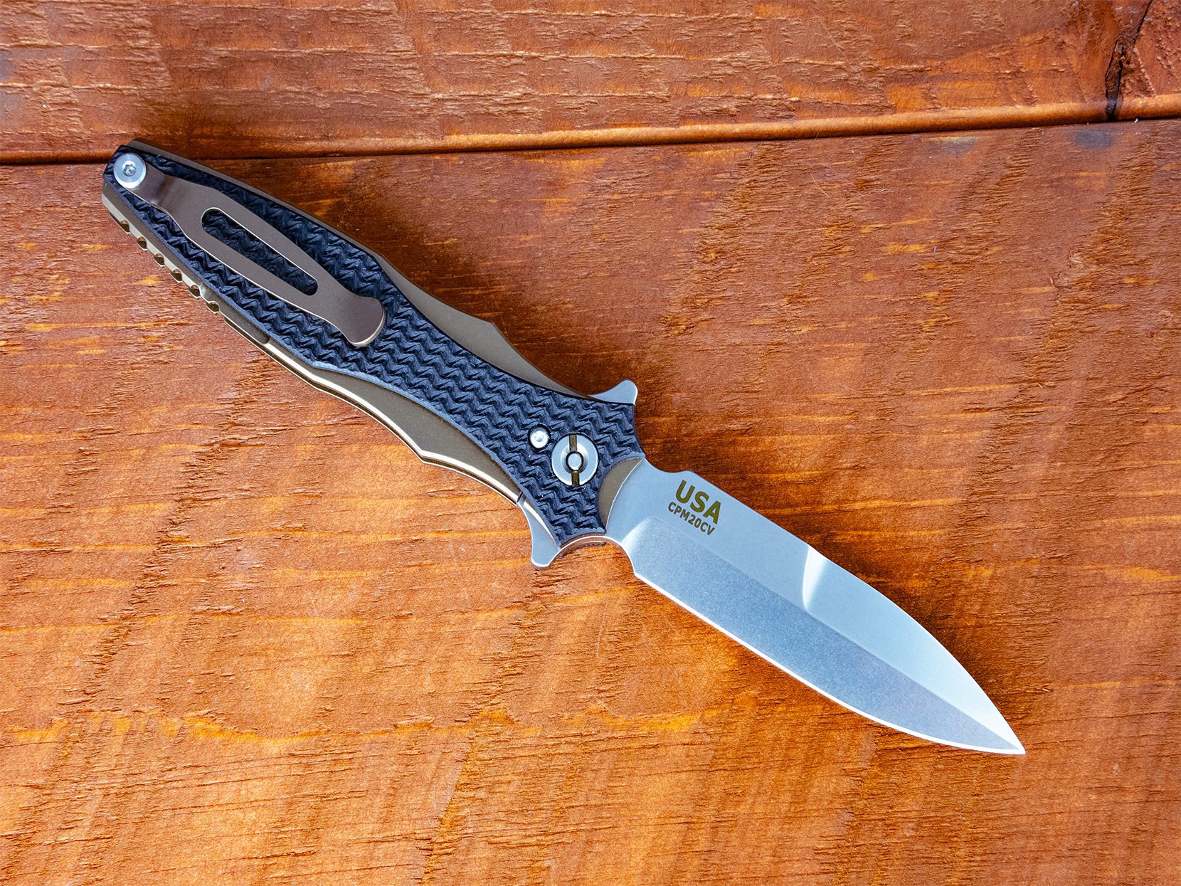 Maximus-"Bayonet Grind"-Stonewash Bronze-G10 Maximus-"Bayonet Grind"-Stonewash Bronze-G10