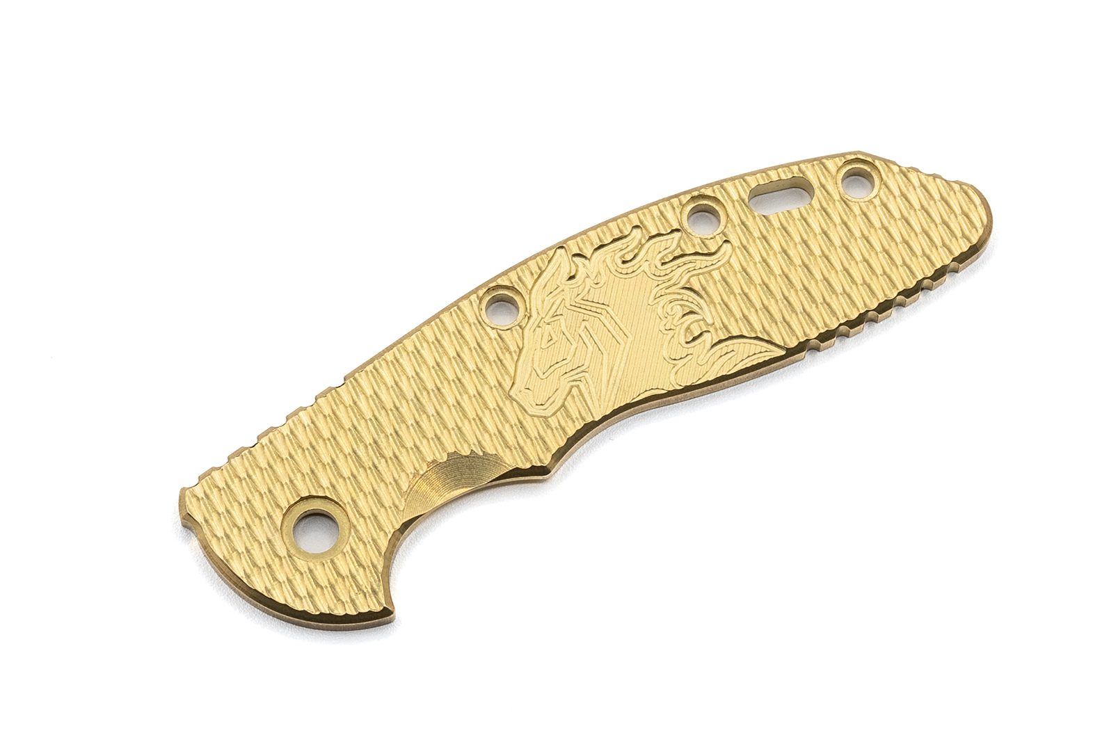3.5" XM-18 Textured Brass Scale - Milled Horsehead 3.5" XM-18 Textured Brass Scale - Milled Horsehead
