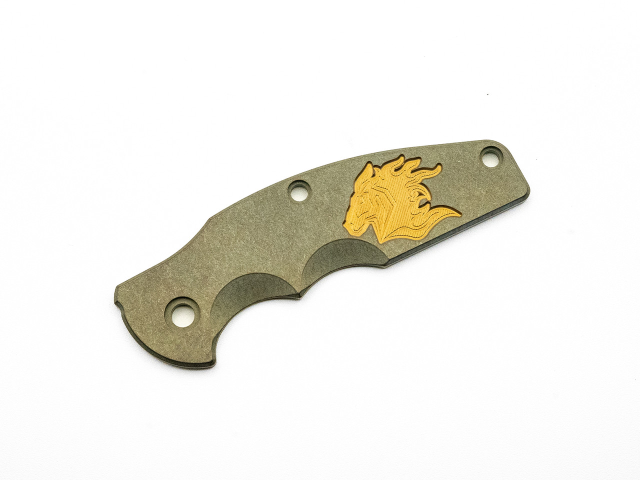 Jurassic Titanium Scale-Milled Horse Head Logo-Smooth-Battle Green-Bronze Jurassic Titanium Scale-Milled Horse Head Logo-Smooth-Battle Green-Bronze