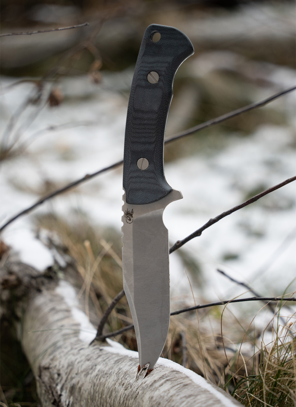 The Ranch Bowie-Stonewash-CPM 3V-Micarta The Ranch Bowie-Stonewash-CPM 3V-Micarta