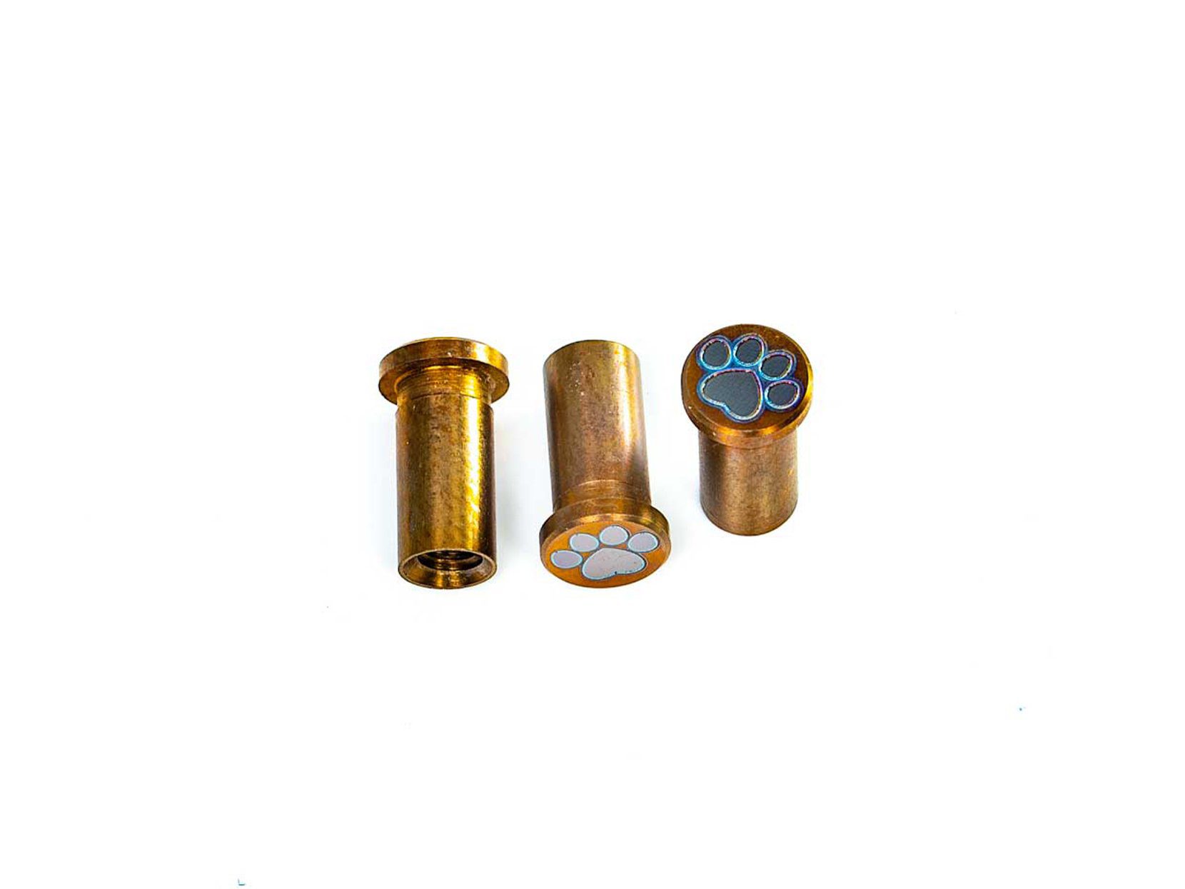 XM-18 3.5" Handle Nut Set-Titanium-Bronze/Silver Paws XM-18 3.5" Handle Nut Set-Titanium-Bronze/Silver Paws