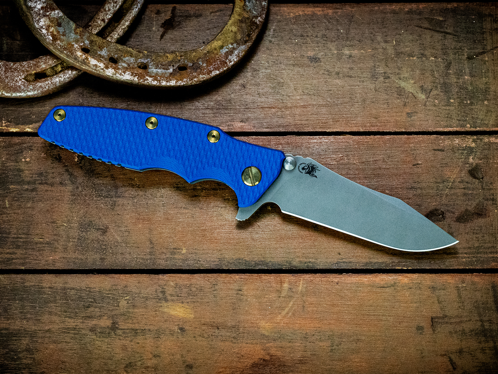 ExpProductCell_Eklipse-Spearpoint-S45VN-Working Finish Blue-Blue G10-Brass Hardware-Left Handed