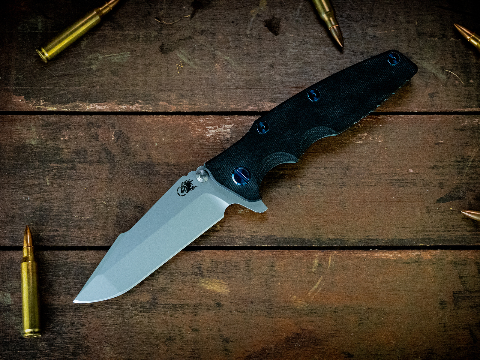 Eklipse-S45VN-Harpoon Spanto-Bead Blast Blue-Smooth Black G10-Blue Ti Hardware Eklipse-S45VN-Harpoon Spanto-Bead Blast Blue-Smooth Black G10-Blue Ti Hardware
