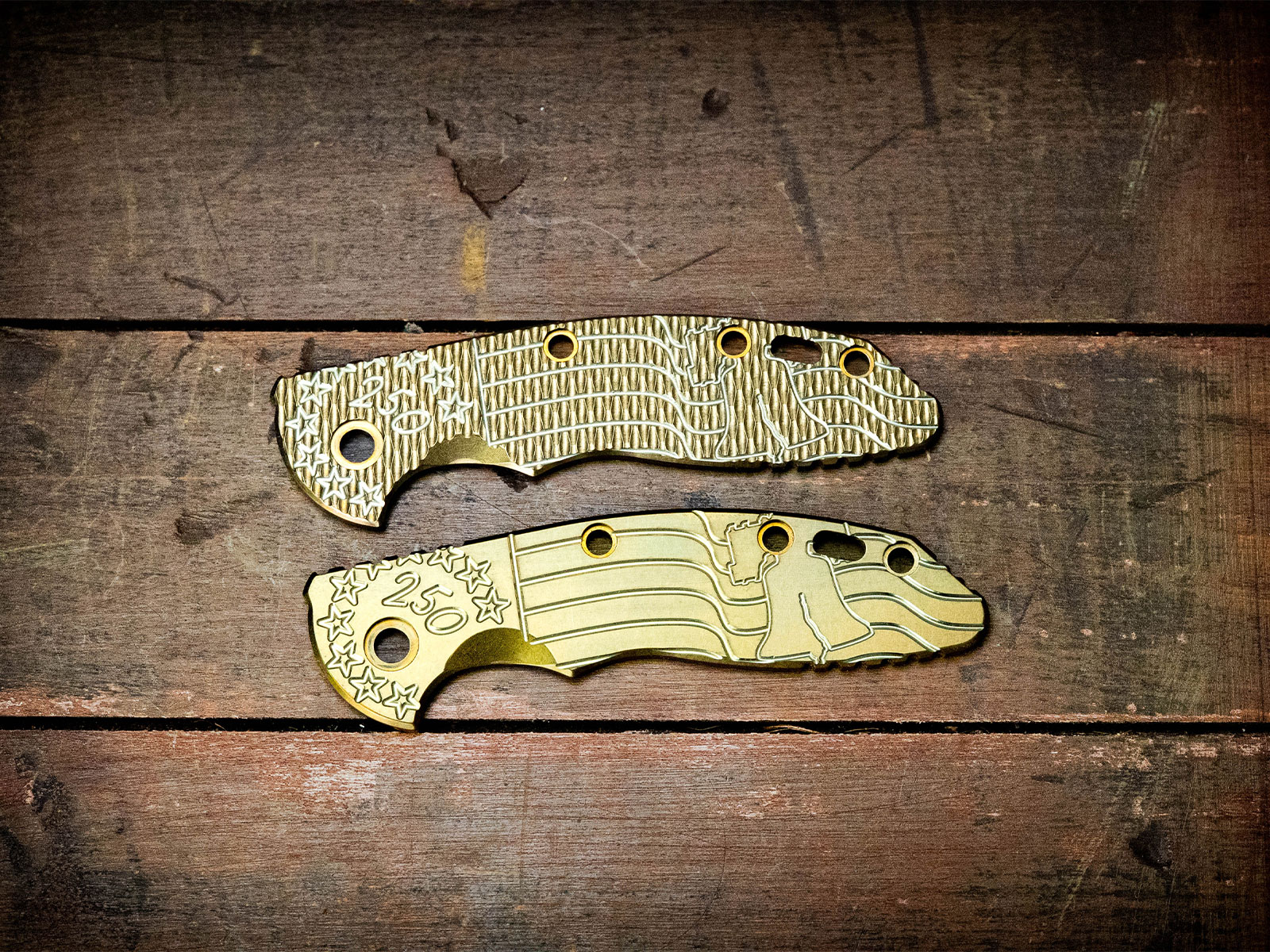 ExpProductCell_XM-18 3.5" Titanium Scale-Stonewash Bronze-Liberty Bell-Make It Your Own