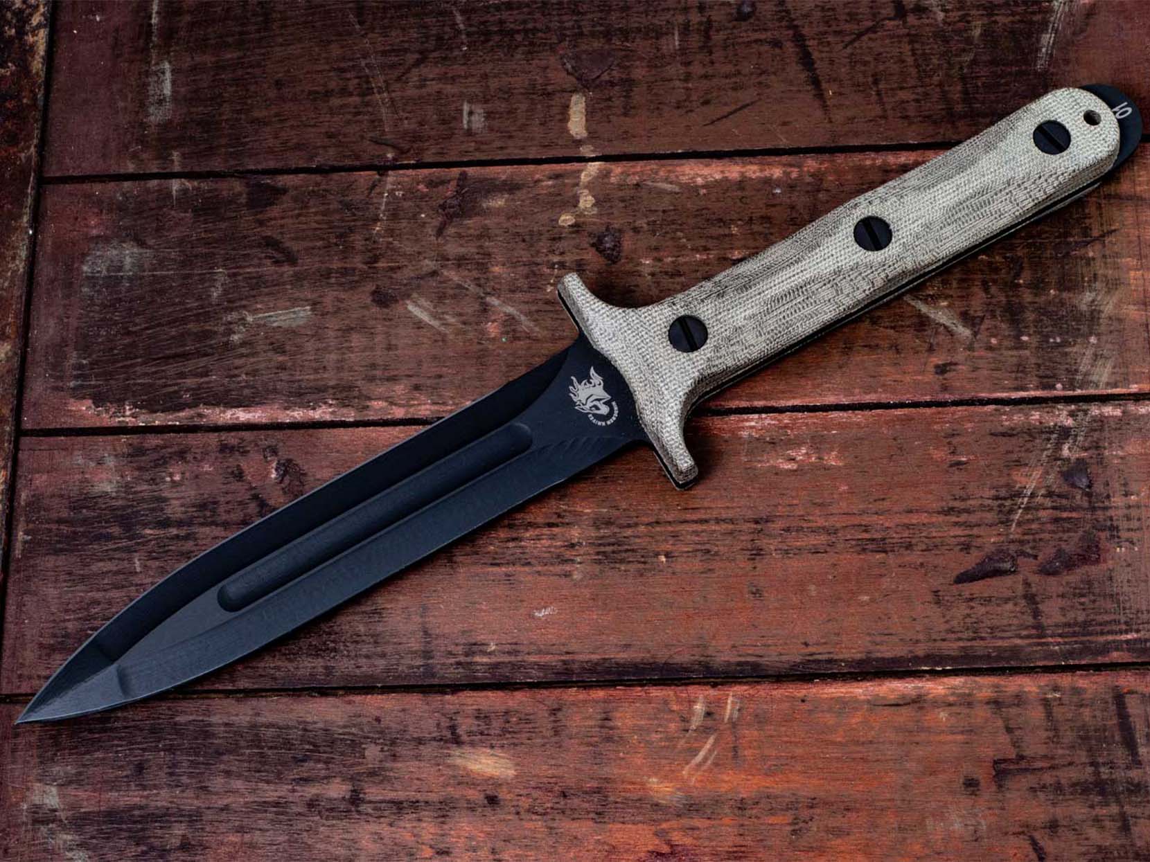Rick Hinderer Knives "EK" Dagger-0-1 Tool Steel-OD Green Micarta Rick Hinderer Knives "EK" Dagger-0-1 Tool Steel-OD Green Micarta