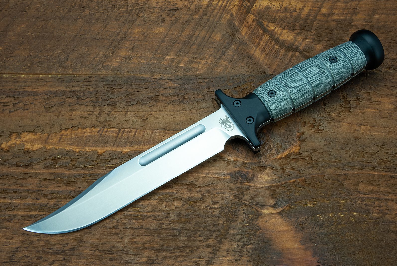 ExpProductCell_Rick Hinderer Knives "KaBar"-3V-Stonewash-Black Micarta