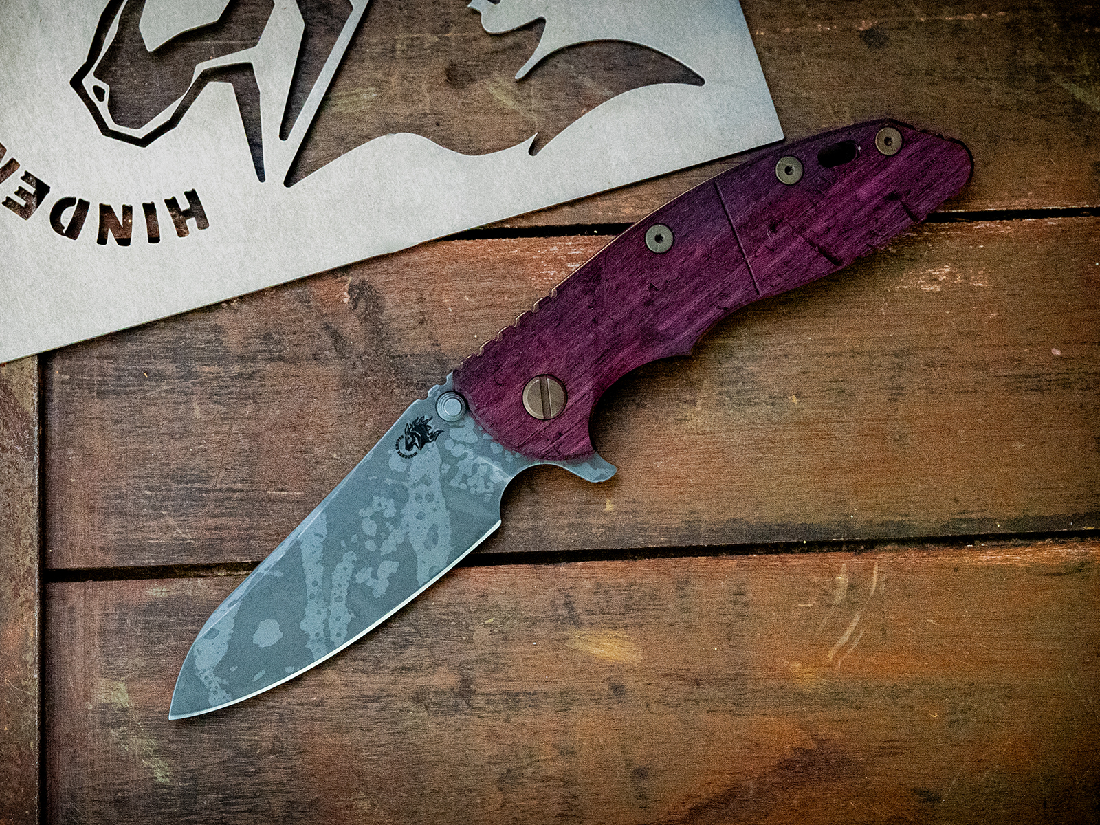 XM-18 3.5" Sheepsfoot-S45VN-BPU1080-Purpleheart XM-18 3.5" Sheepsfoot-S45VN-BPU1080-Purpleheart