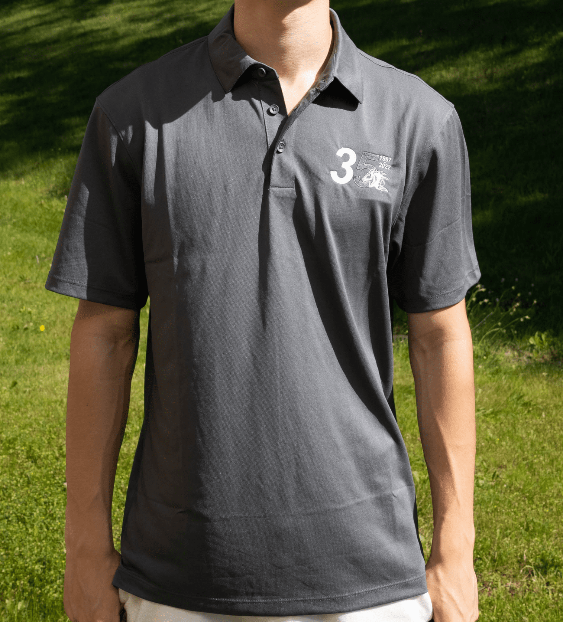 35 year Logo Polo-Dark Grey 35 year Logo Polo-Dark Grey