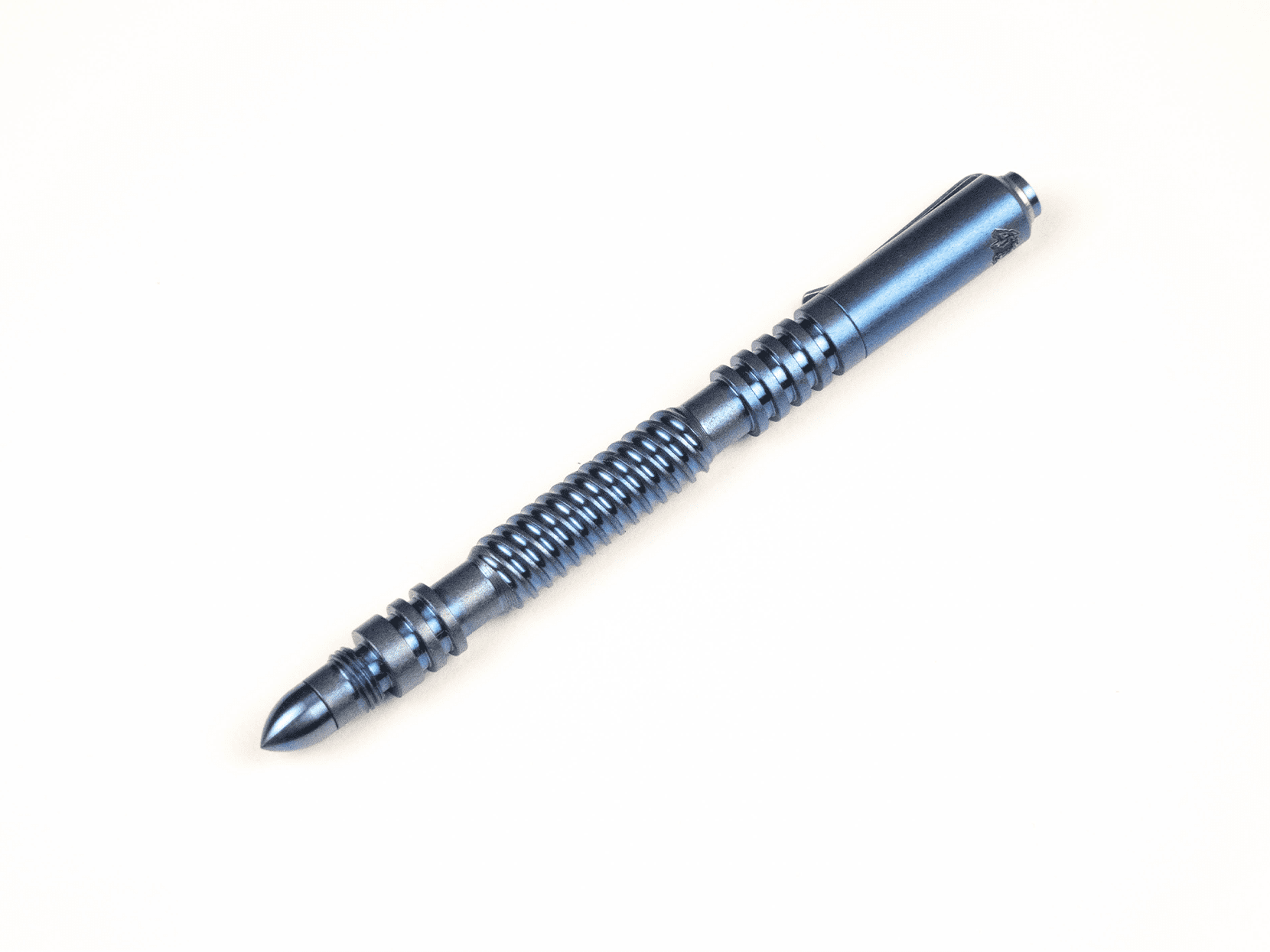 Investigator Pen-Titanium - Spiral Flute - Stonewash Blue
