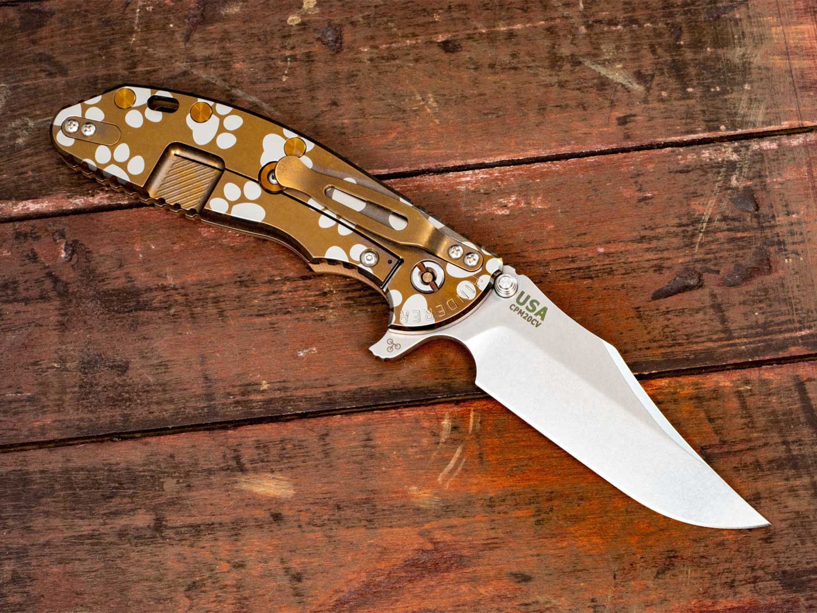 XM-24 Bowie-Stonewash Bronze-Silver Chaos Dog Paws-Coyote G10 XM-24 Bowie-Stonewash Bronze-Silver Chaos Dog Paws-Coyote G10