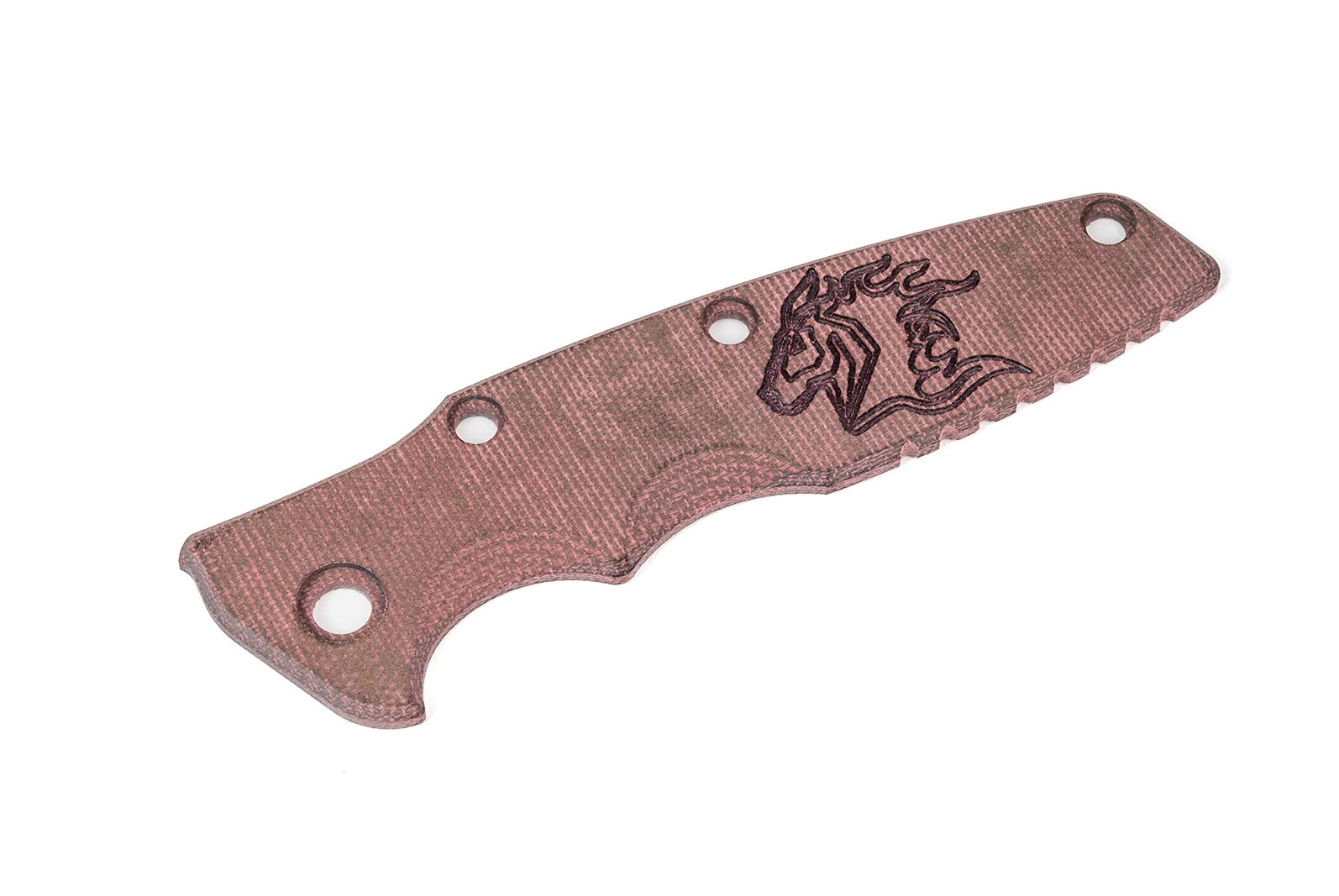 ExpProductCell_Eklipse 3.5"-Burgundy Micarta-Smooth Scale-Milled Horse Head