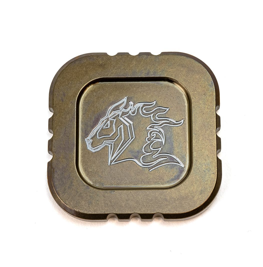 Steel Flame/Hinderer - Titanium Filler Tab Challenge Coin - Stonewash Bronze Steel Flame/Hinderer - Titanium Filler Tab Challenge Coin - Stonewash Bronze