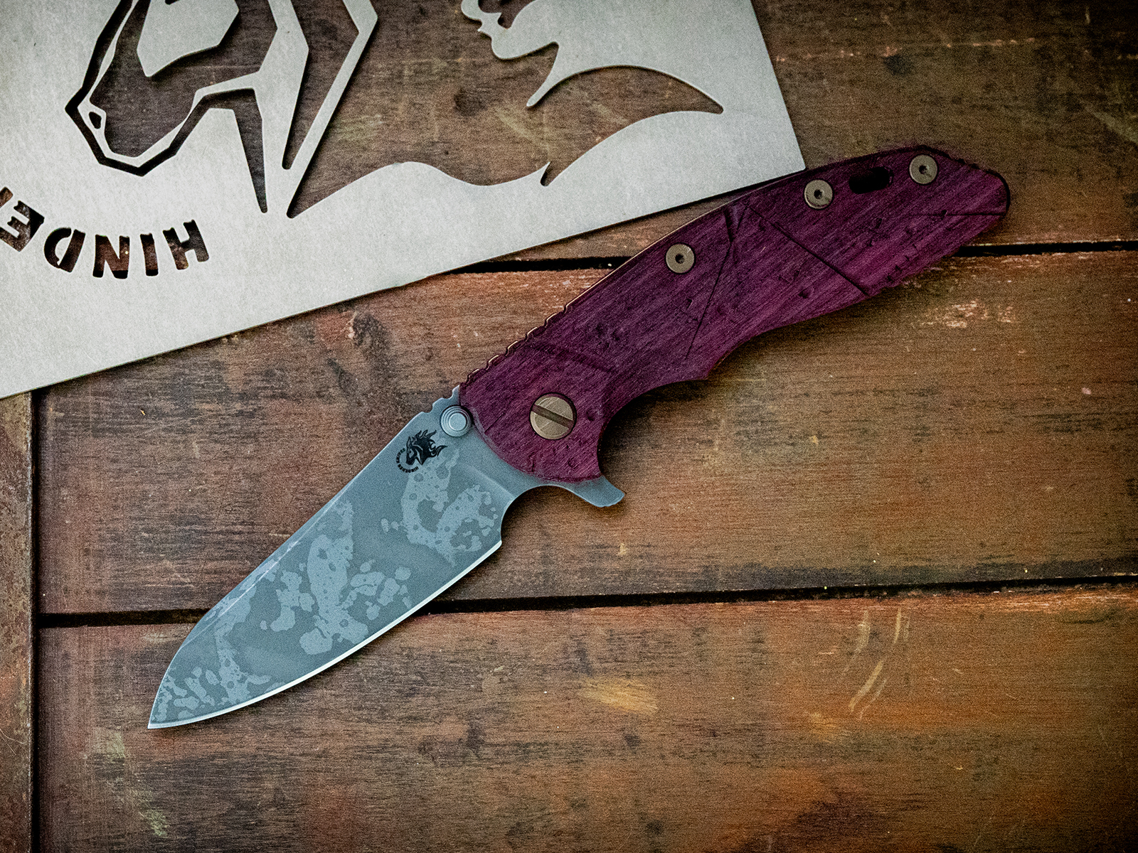 XM-18 3.5" Sheepsfoot-S45VN-BPU1078-Purpleheart XM-18 3.5" Sheepsfoot-S45VN-BPU1078-Purpleheart
