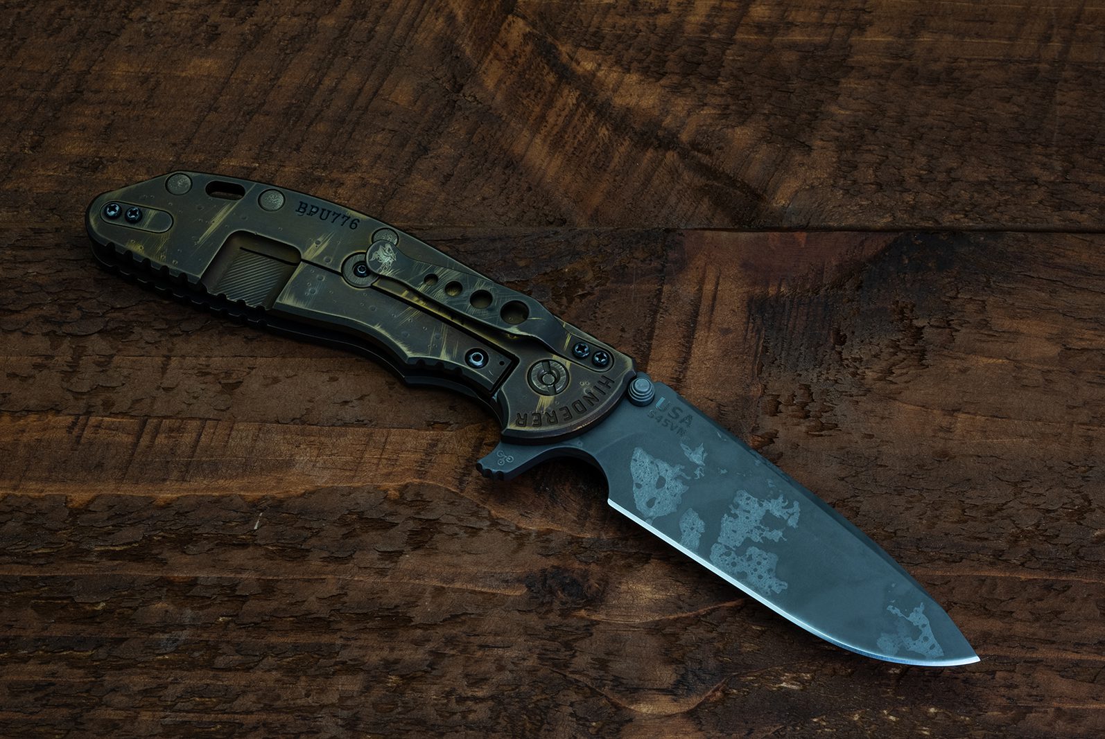 XM-24 Spearpoint-S45VN-BPU776-Textured Titanium XM-24 Spearpoint-S45VN-BPU776-Textured Titanium