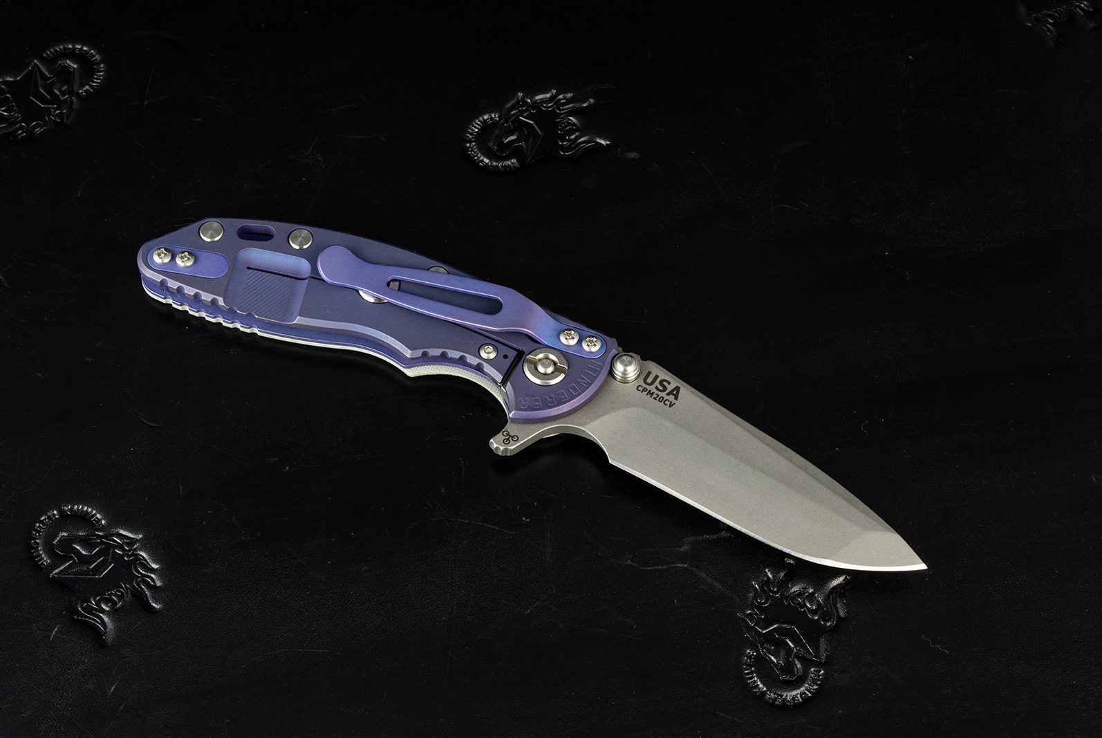 XM-18 3.0" Spanto-Battle Purple-Light Grey G10 XM-18 3.0" Spanto-Battle Purple-Light Grey G10
