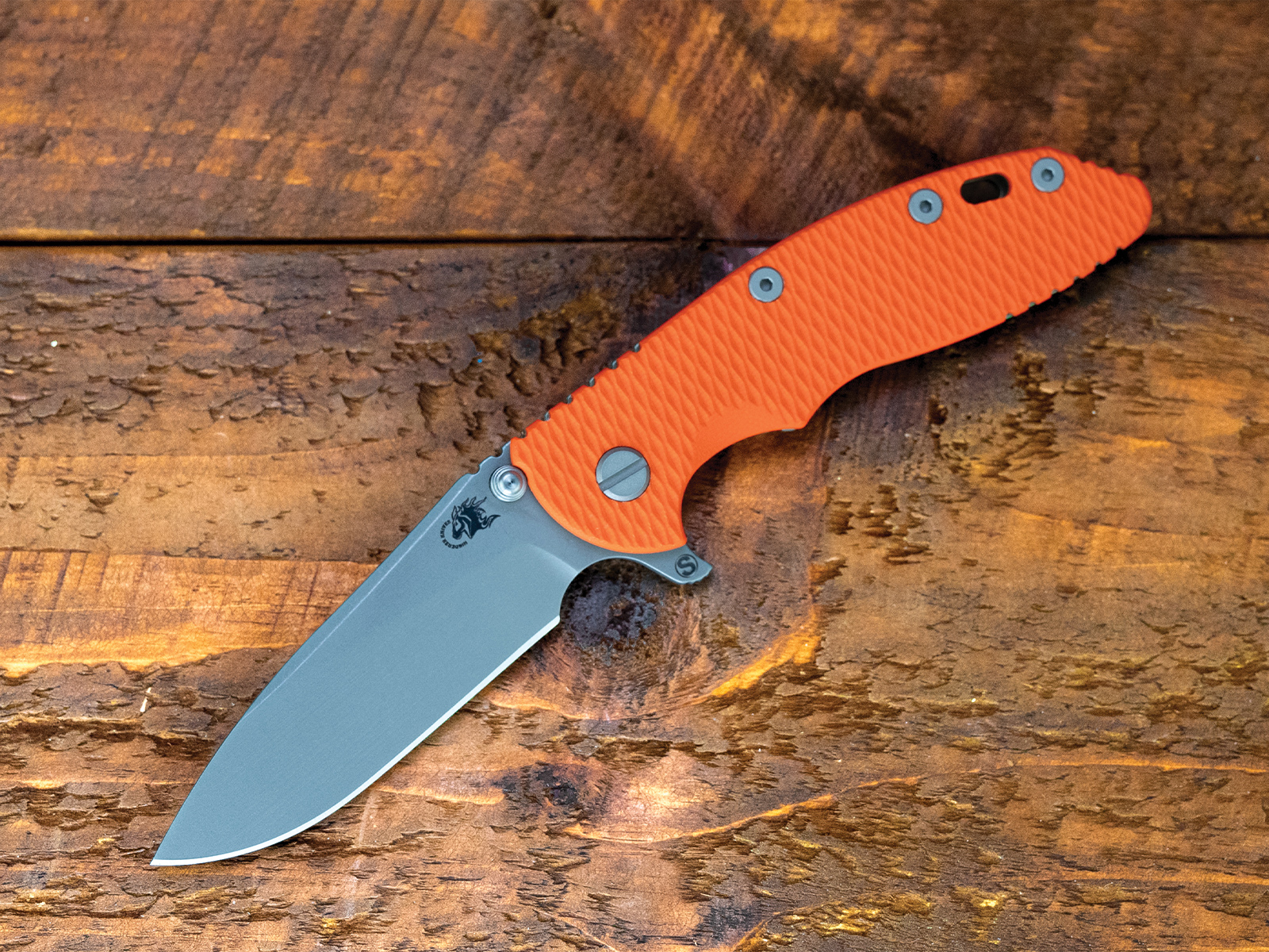XM-18 3.5" Skinny Slicer-Flat Ground-Magnacut-Textured LS Battle Green-Orange G10-WF SS Hardware XM-18 3.5" Skinny Slicer-Flat Ground-Magnacut-Textured LS Battle Green-Orange G10-WF SS Hardware