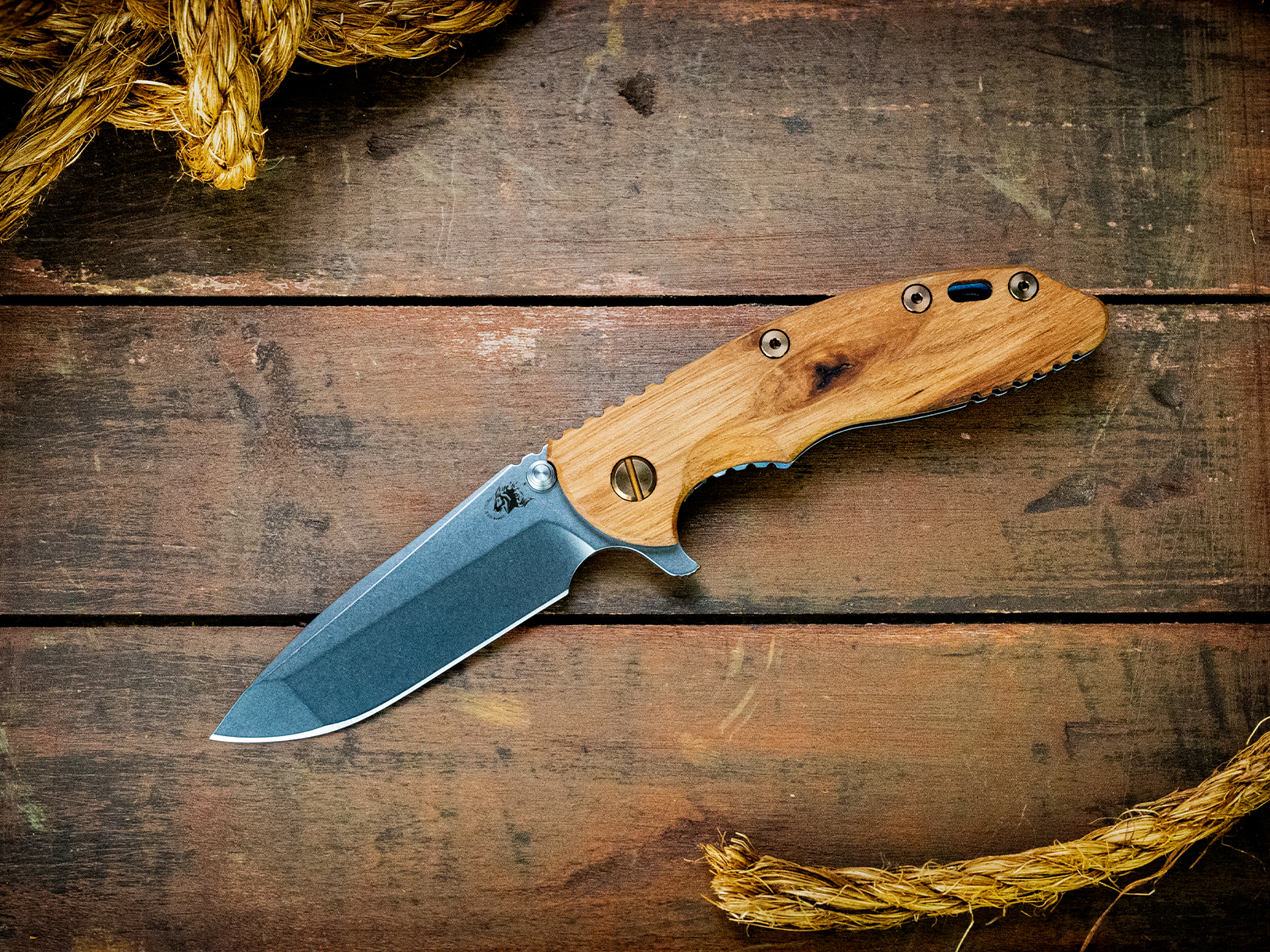 ExpProductCell_XM-18 3.5" Spanto-S45VN-Stonewash Blue/Bronze Horsehead-Hickory-Bronze Ti Hardware