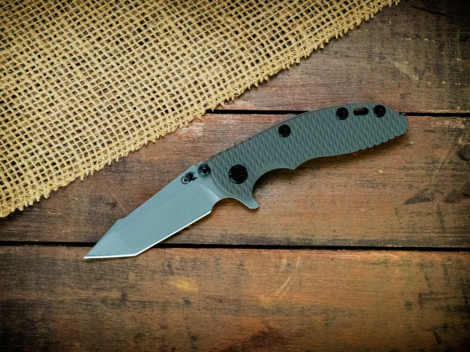 ExpProductCell_XM-18 3" Harpoon Tanto-S45VN-Working Finish Blue-Dark Grey G10-Black Nitride Hardware