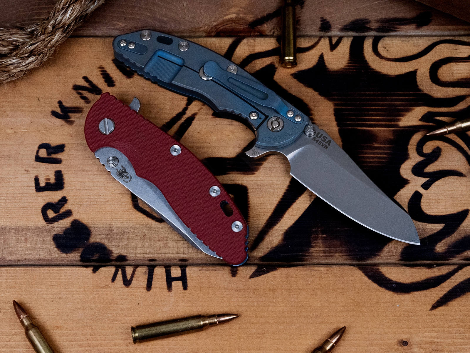 XM-18 3.5"-S45VN-Sheepsfoot-Stonewash Blade-Battle Blue-G10 XM-18 3.5"-S45VN-Sheepsfoot-Stonewash Blade-Battle Blue-G10