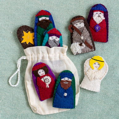 Kyrgyz Nativity Finger Puppets