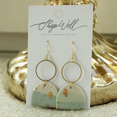 Abide Earrings—Teal