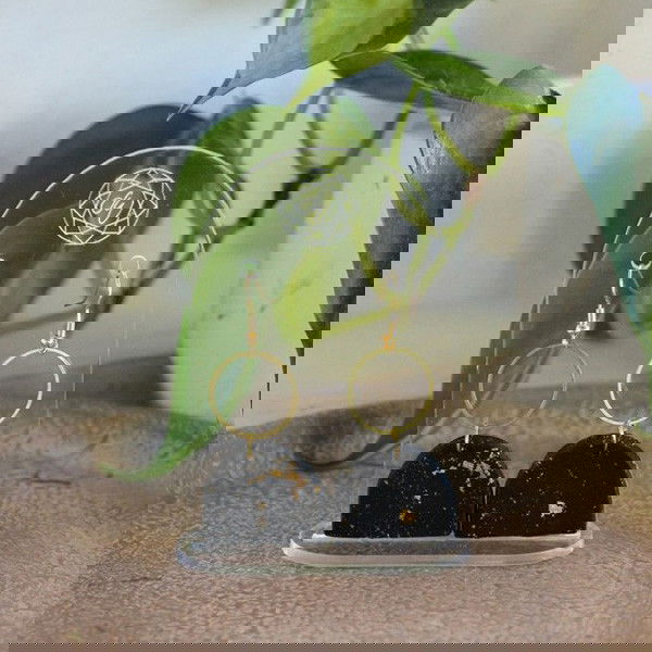 Abide Earrings—Golden Black