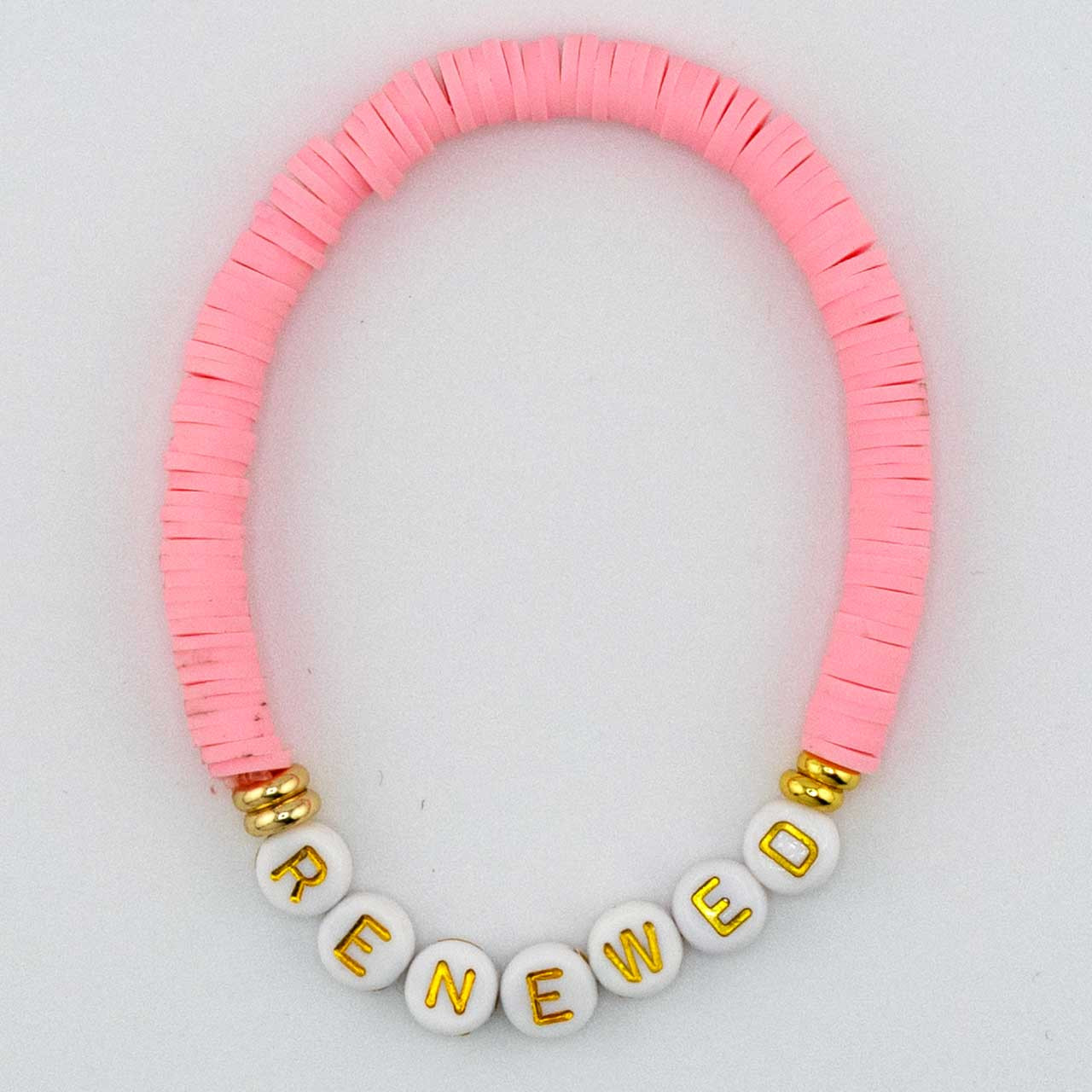 Heishi Renewed Bracelet—Pink