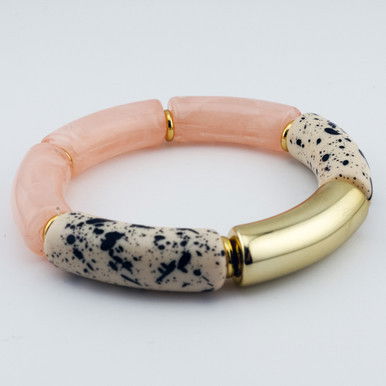 Flourish Bracelet—Dalmatian/Gold