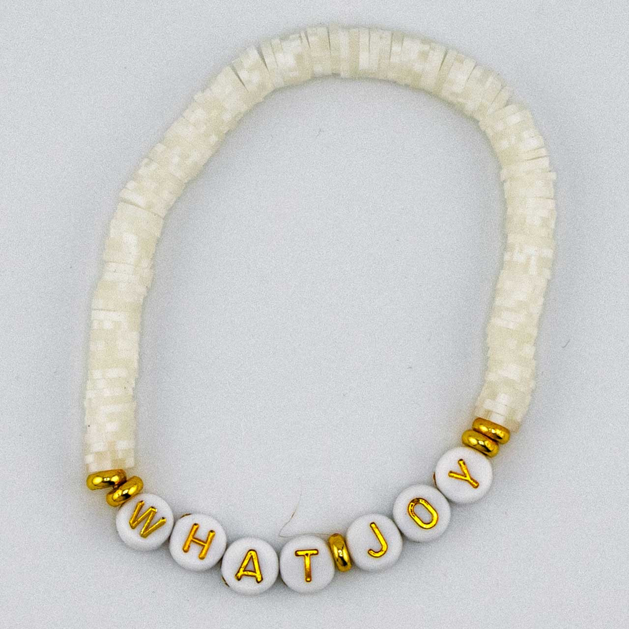 Heishi What Joy Bracelet—White
