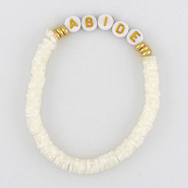 Heishi Abide Bracelet—White