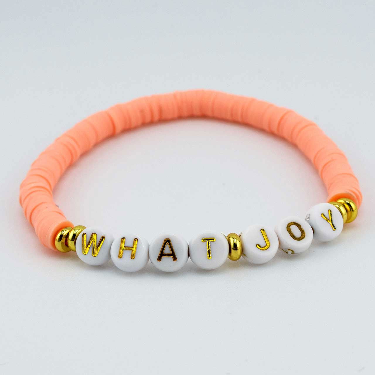 Heishi What Joy Bracelet—Coral
