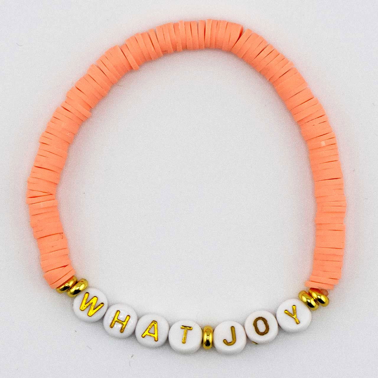 Heishi What Joy Bracelet—Coral
