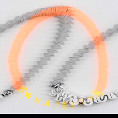Heishi What Joy Bracelet—Coral