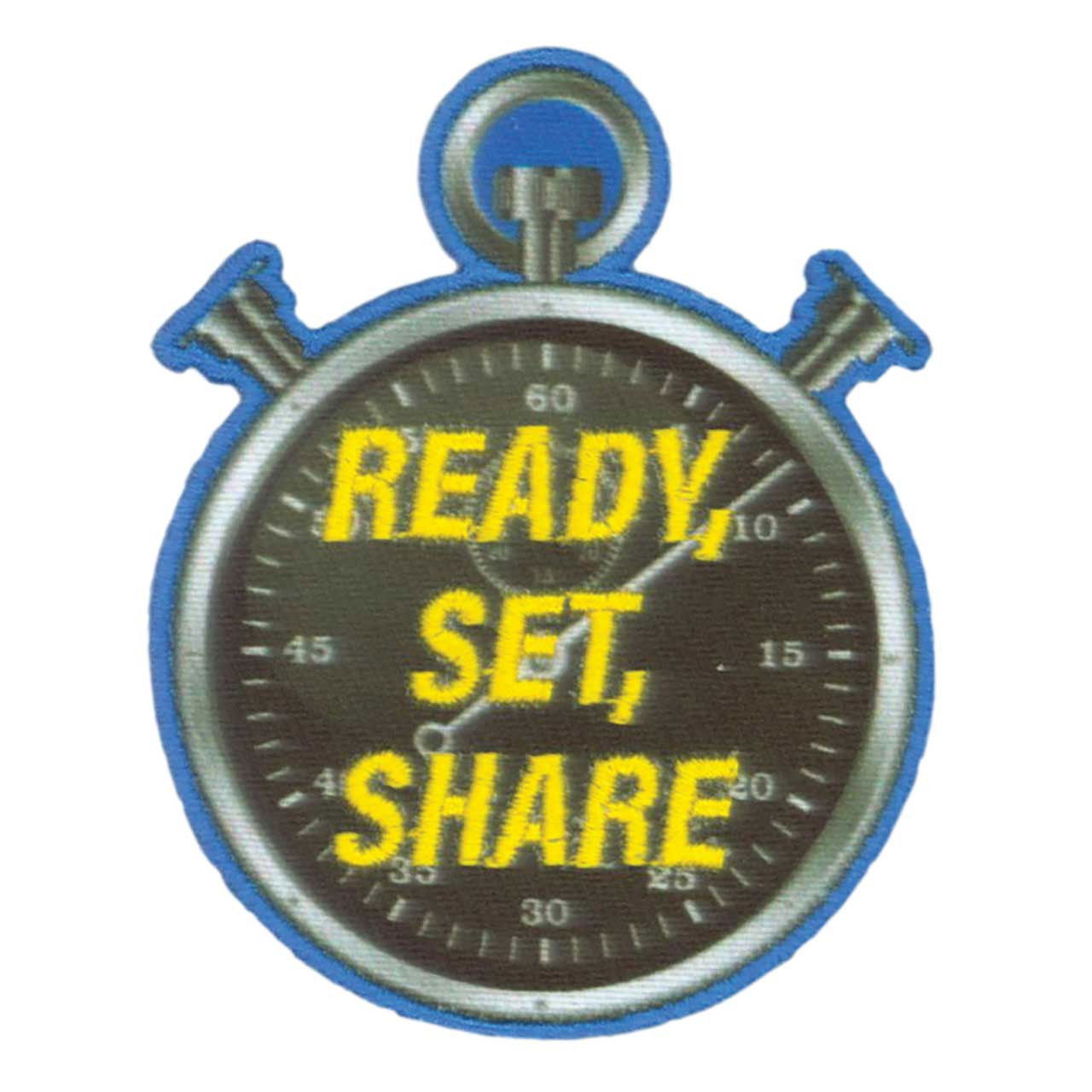 Ready, Set, Share! Badge/Patch