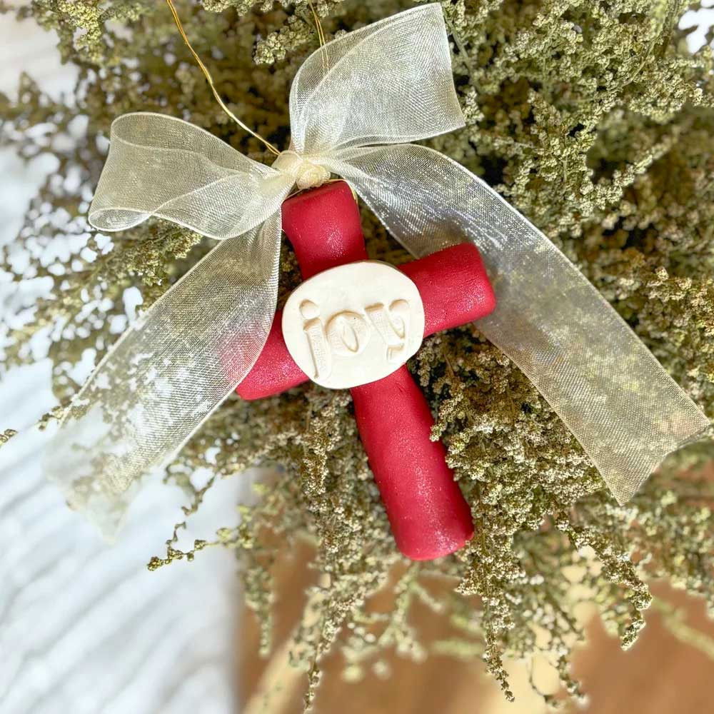 Joy Prayer Cross Ornament