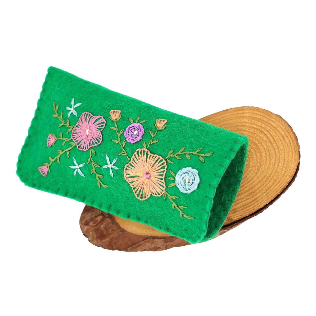 Embroidered Glasses Case Floral