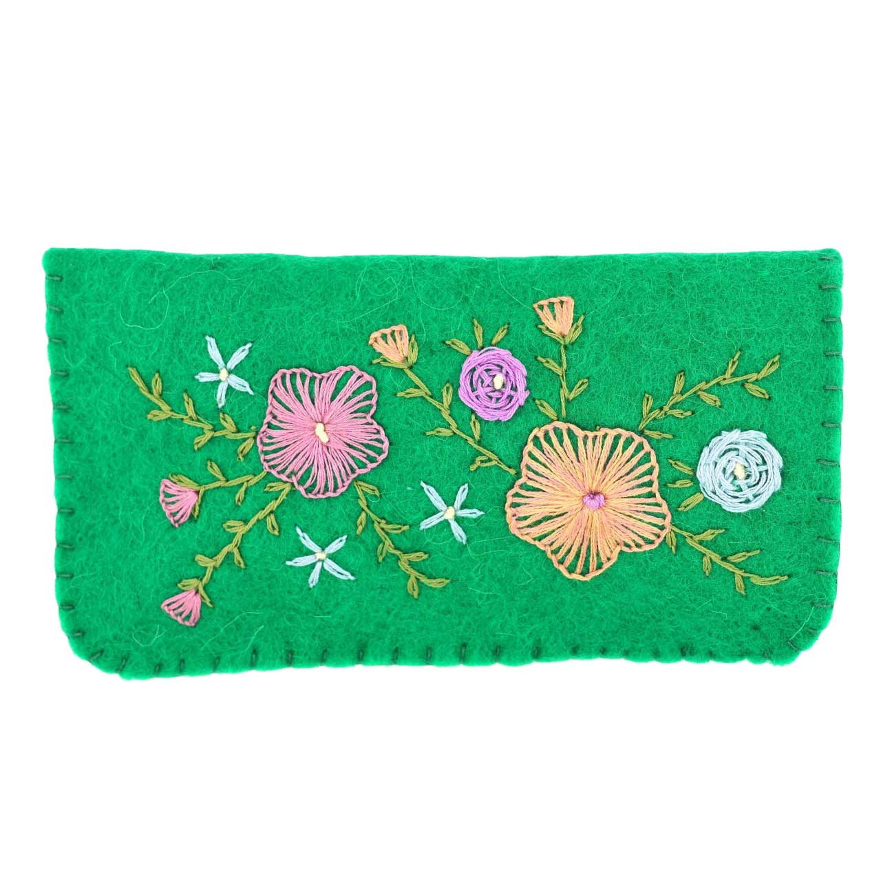 Embroidered Glasses Case Floral