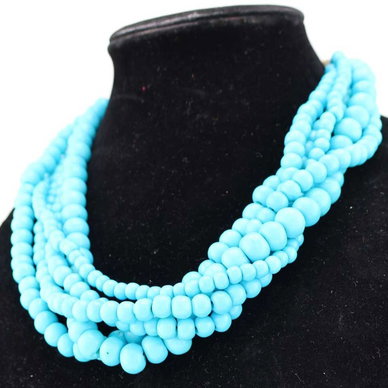 Strands of Hope Necklace —Azure Blue
