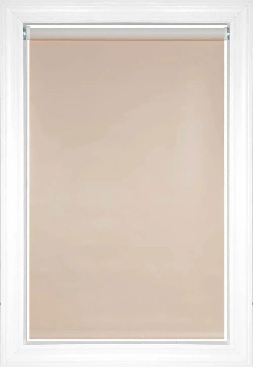 Brandy Cream Brilliance Vinyl Blackout Roller Shades