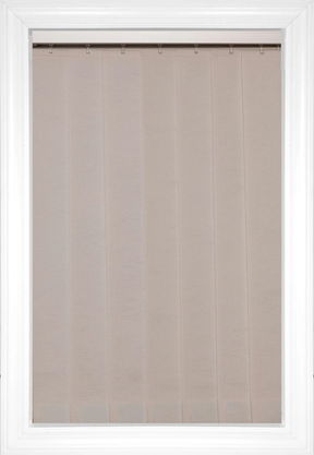White Down Satara Vertical Fabric Blinds