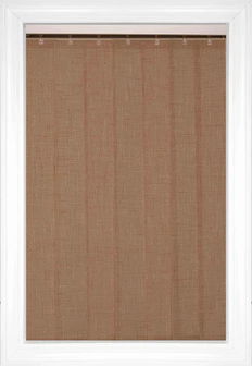 Taupe Linen Vertical Fabric Blinds