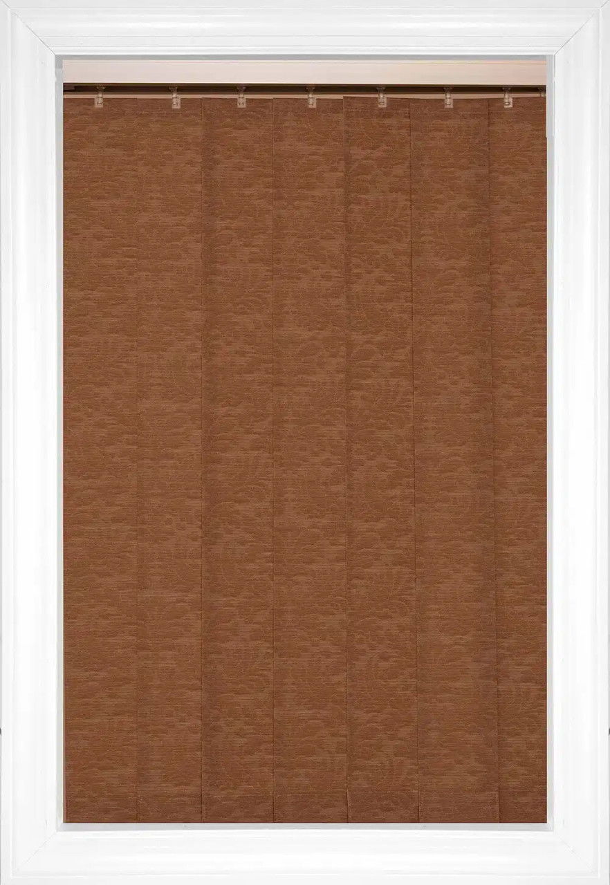 Almond Versailles Vertical Fabric Blinds