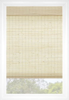 Stores en bois tissé WestPalm Plis plats - Sable du désert