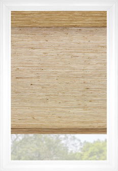 Stores en bois tissé ST LUCIA Plis plats - Sand