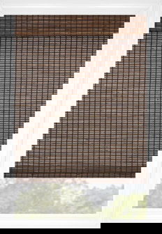 Walnut Fiji Plat Stores en bois tissé