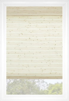 Raw Cotton Brisbane Flat Woven Wood Shades