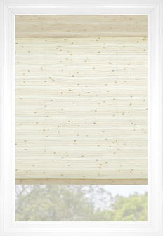 Raw Cotton Brisbane Flat Woven Wood Shades