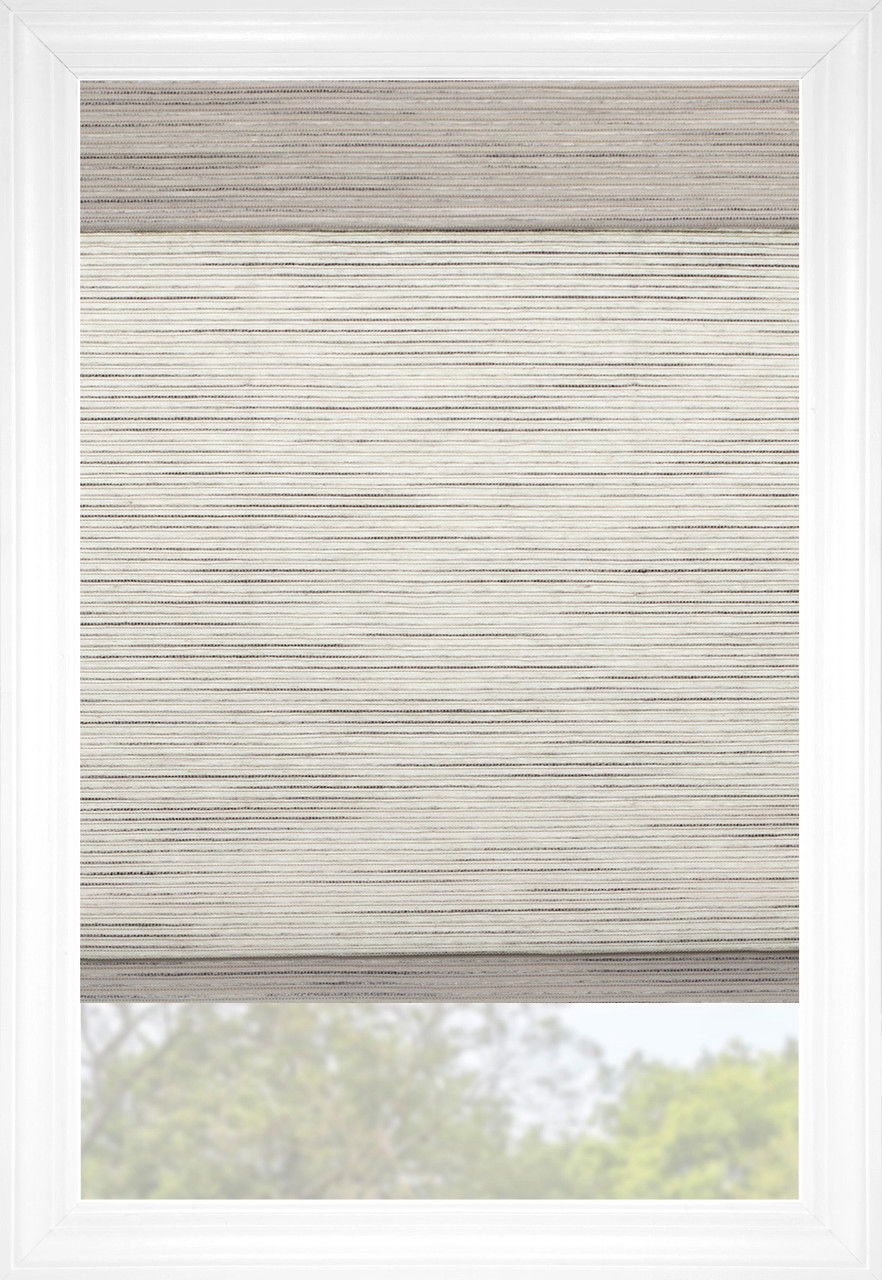 Zinc Santorini Flat Woven Wood Shades