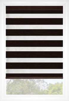 Chocolate Cascade Elegance Linen Light Filtering Sheer Shades
