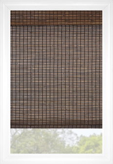 Walnut Fiji Flat Woven Wood Shades